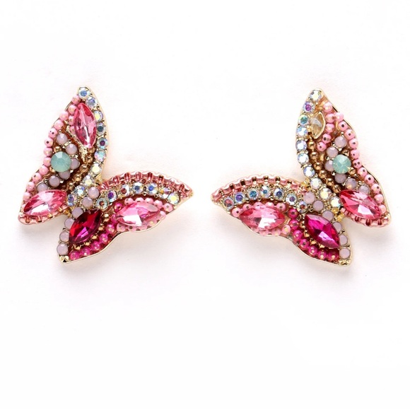 Nasty Gal Beaded Butterfly Studs - Picture 9 of 13